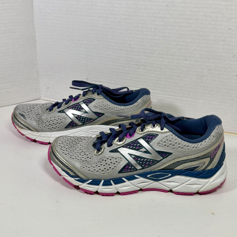 New Balance 840v3 Silver Pink Blue Running Shoes W840WP3 Womens‎ Size 6.5 B